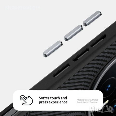 Магнитен калъф ABEEL за Honor Magic8 Pro 5G - PC+TPU+Алуминий+PU Кожа, Тънък, Вкл. Протектор - 2 Цвя, снимка 6 - Калъфи, кейсове - 53280784