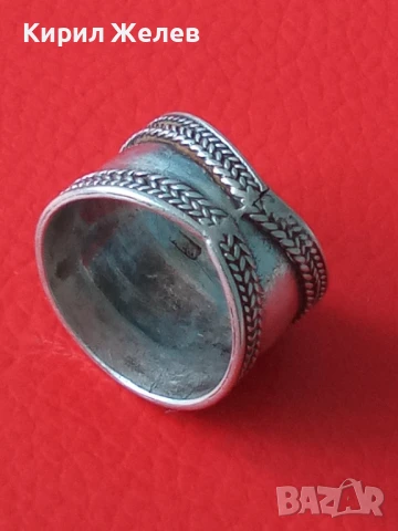 СТАРИНЕН РЕТРО АРТ ОРНАМЕНТИРАН СРЕБЪРЕН ПРЪСТЕН СРЕБРО ВИСОКА ПРОБА МАЙСТОРСКО БИЖУ 34933, снимка 18 - Антикварни и старинни предмети - 50354739