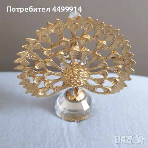 Паун от кристално стъкло, снимка 4 - Колекции - 51315575