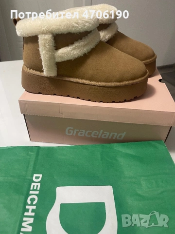 Дамски зимни обувки Deichmann – като нови
