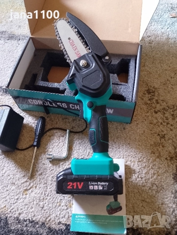 Мини, акумулаторна верижна резачка21V, снимка 5 - Градинска техника - 51855809