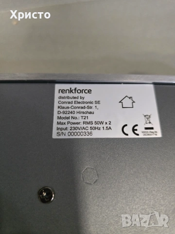 🔊🎶 RENKFORCE T21 MINI bluetooth -AMPLIFIER, снимка 6 - Ресийвъри, усилватели, смесителни пултове - 53214595