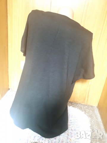 Нова черна изчистена тениска с голи рамене ХХЛ, снимка 4 - Тениски - 32879897