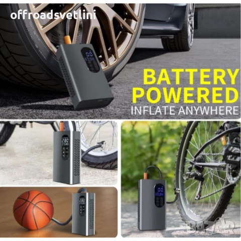 НОВ МОДЕЛ Мощен Безжичен преносим компресор 150 PSI, 6000mAh батерия, снимка 8 - Аксесоари и консумативи - 52471630