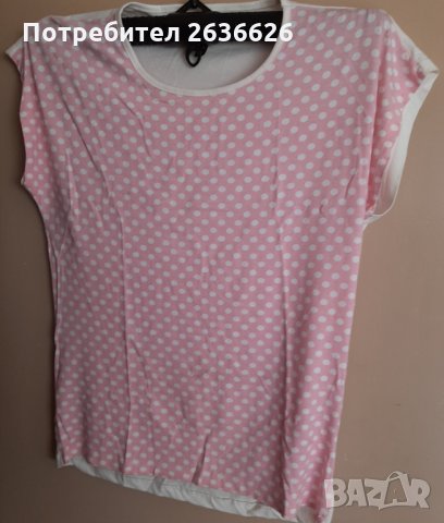 Дамска памучна блуза, снимка 1 - Тениски - 28551073