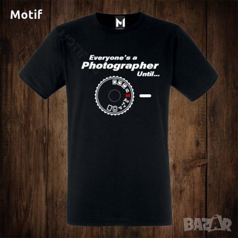 Мъжка тениска с щампа ФОТОГРАФ