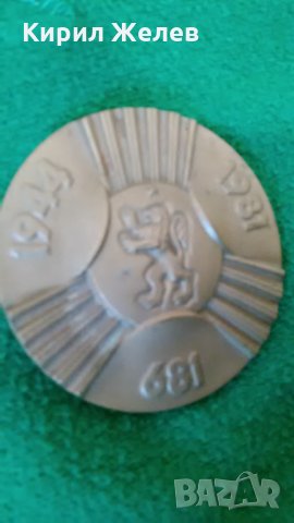 13 ВЕКА БЪЛГАРИЯ МАСИВЕН РЯДЪК БРОНЗОВ ПЛАКЕТ 1981г.  7516, снимка 5 - Колекции - 30889612