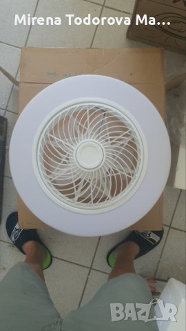 Полилей Вентилатор за таван лед Led 3 регулируеми цвята Ниско ниво на шум , снимка 4 - Лед осветление - 36910744