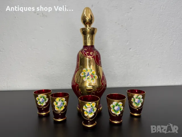 Италиански сервиз за алкохол с позлата №6763 , снимка 1