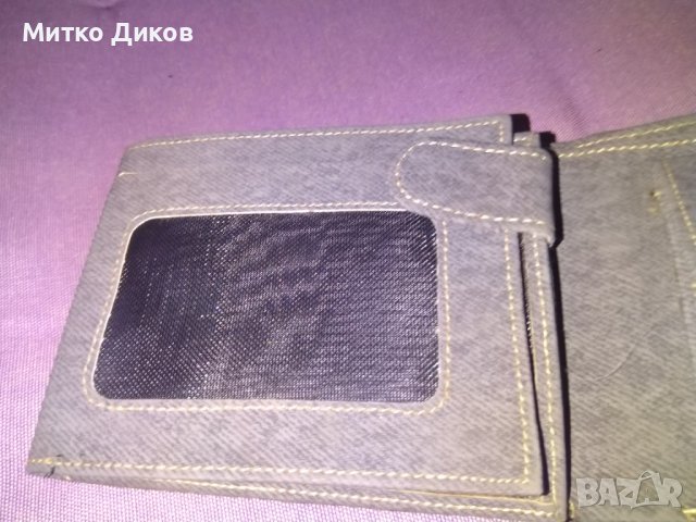 S.Bellini марков италиански портфейл кожен промазан плат с много отделения 120х95мм, снимка 5 - Портфейли, портмонета - 38518428