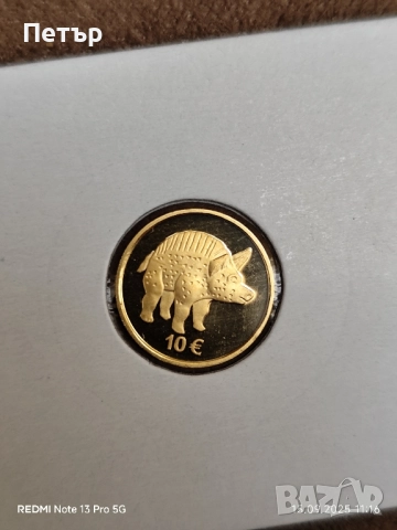 Златна монета "10 евро-2006" Глиганът от Тителберг (Люксембург)