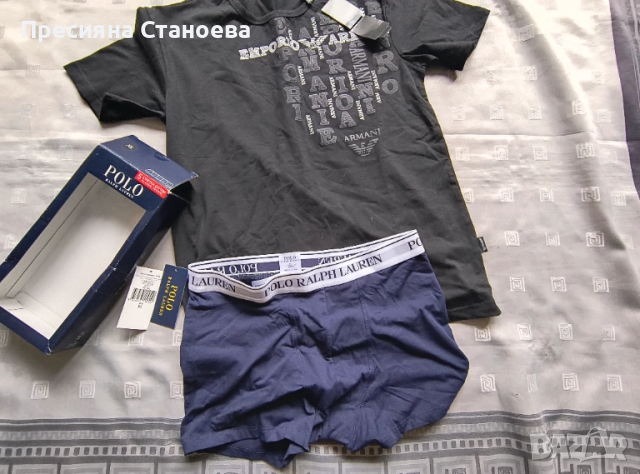 Мъжка тениска Emporio Armani, снимка 2 - Тениски - 52042315