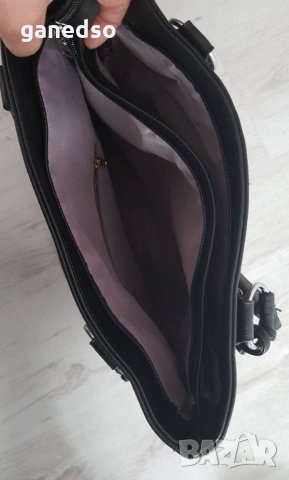 Нова,черна дамска чанта с две отделения с цип , снимка 3 - Чанти - 35448807