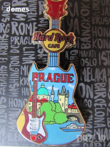 Оригинална метална значка Hard Rock Cafe Прага,чехия, снимка 4 - Други ценни предмети - 27598446