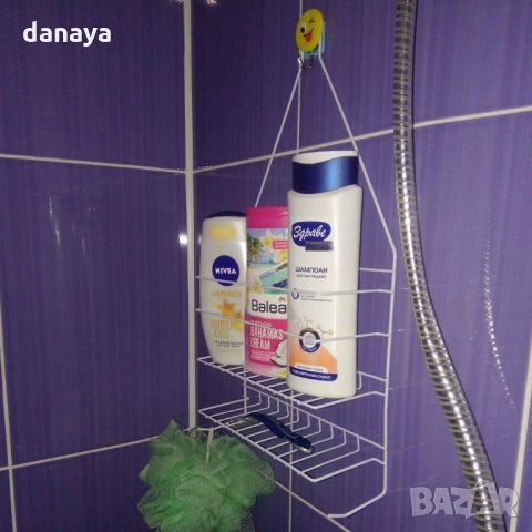 176 Метална Етажерка за баня с два рафта органайзер за аксесоари в банята и дома, снимка 12 - Органайзери - 27352235