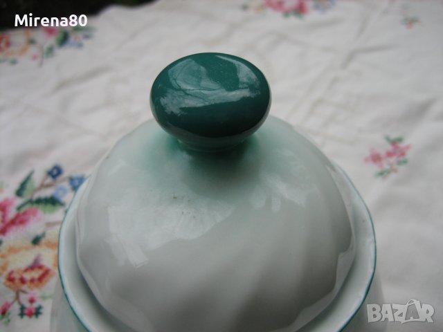 Български порцелан зелен сет, снимка 4 - Сервизи - 35537019