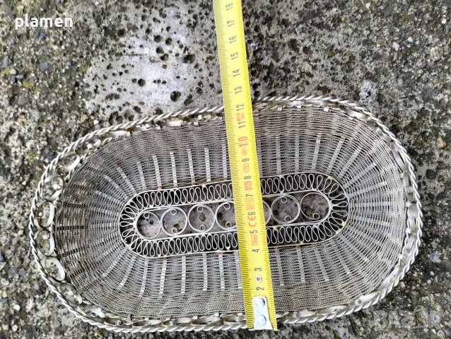 Бронзова купа за бонбони филигран, снимка 4 - Антикварни и старинни предмети - 43475697