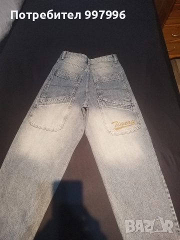 дънки BERSHKA - S-M размер, 36 номер,тип baggy, снимка 2 - Дънки - 52918674