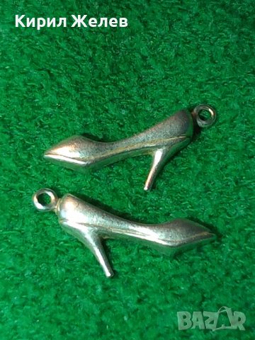 Две ЕЛЕГАНТНИ СРЕБЪРНИ ДАМСКИ ПАНТОФКИ ОБУВКИ - АРТ ВИСУЛКИ 40055, снимка 2 - Бижутерийни комплекти - 42380572