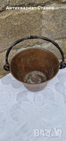 Медна кофичка с дръжка, снимка 3 - Градински мебели, декорация  - 52103282