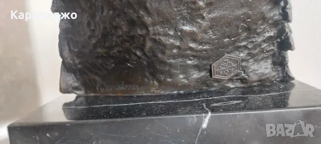 Бронзова Глава Орел, снимка 3 - Статуетки - 49552189