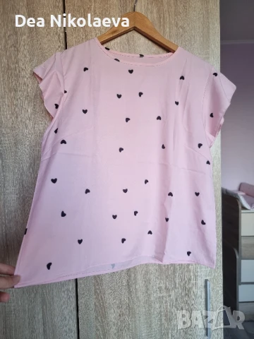 Стилен топ в розово на сърчица, снимка 3 - Корсети, бюстиета, топове - 50740495