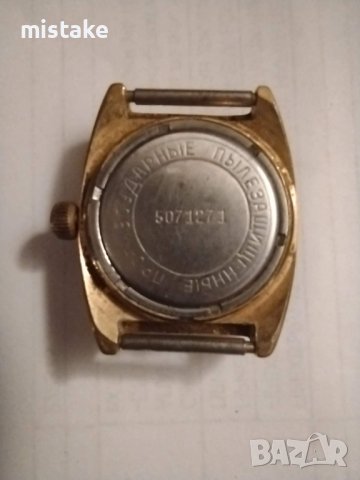 позлатен часовник Заря 22 камъка, снимка 3 - Антикварни и старинни предмети - 43650914