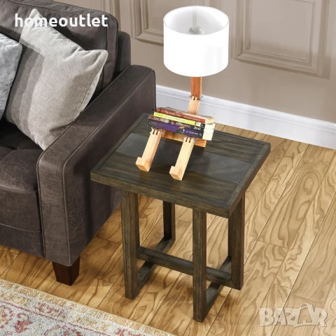 ПРОМОЦИЯ Атрактивна странична маса от тополова дървесина и синтерован камък CJZ-2319, снимка 3 - Маси - 50907820