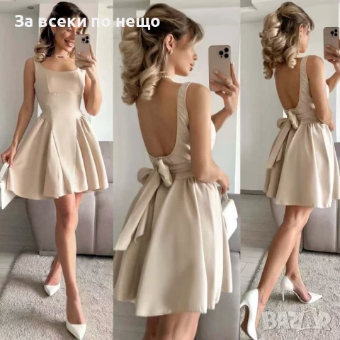 Дамска Къса Кукленска Рокля - Налични Различни Цветове Код A621, снимка 3 - Рокли - 50466272