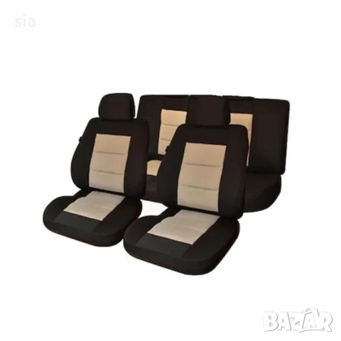Тапицерия за кола, Бежава с черно, 8 ч., снимка 3 - Аксесоари и консумативи - 44271313