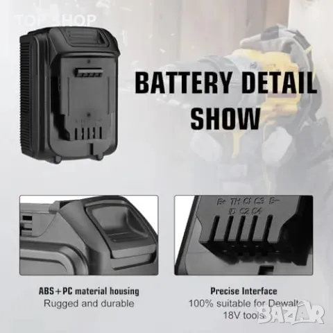 Нова Батерия 18V за Dewalt инструменти DCB184 DCB200 DCB182 с LED дисплей, снимка 2 - Гедорета - 49333804