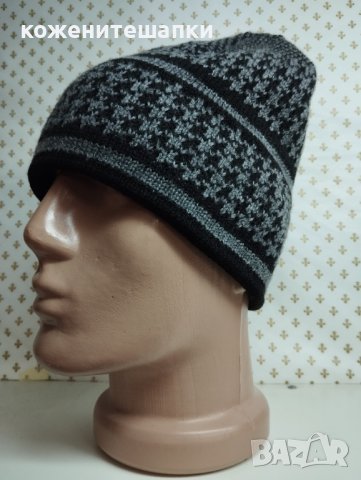 42 Мъжка плетена шапка, снимка 1 - Шапки - 43317803