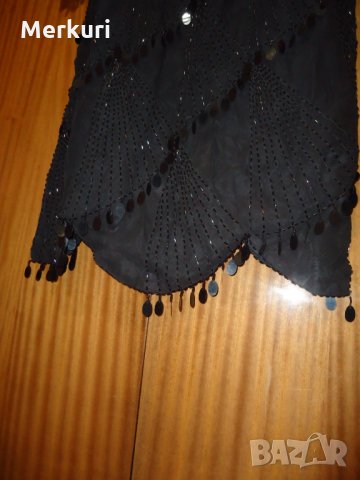Дамска елегантна черна рокля с пайети, снимка 11 - Рокли - 27340614