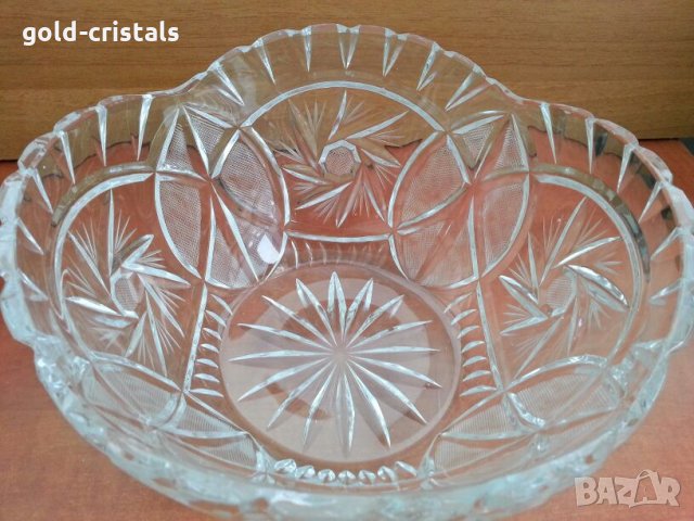  кристална купа фруктиера, снимка 2 - Антикварни и старинни предмети - 27021650