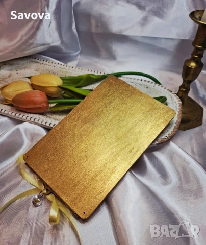 Дървена картичка за паричен подарък "Честита сватба", снимка 6 - Подаръци за сватба - 53427781