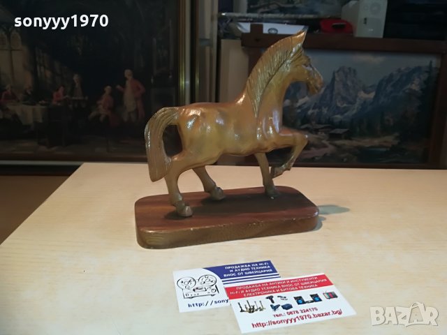 поръчан-дървен кон-20х20х9см-внос швеицария, снимка 9 - Колекции - 28338804
