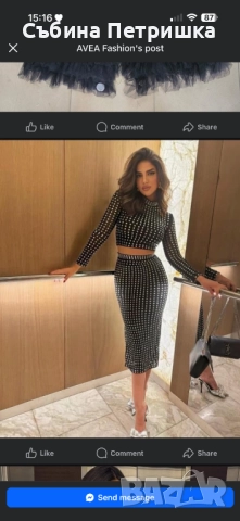 Комплект пола и блузка с камъни, снимка 5 - Други - 51827347