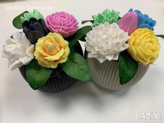 Подаръци от ароматен глицеринов сапун , снимка 6 - Изкуствени цветя - 39888710