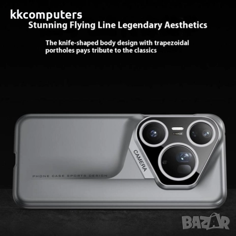 GKK Комплект за Huawei Pura 80 Ultra - PC Калъф + Скрийн протекторІ Цвят: Черен, Сив, снимка 7 - Калъфи, кейсове - 51983827