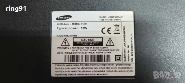 T-Con - 50T11-C02 T500HVN05.0 CTRL BD TV Samsung UE42F5000AW, снимка 4 - Части и Платки - 50846408