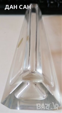 кристал ваза Бохемия Чехословакия етикет, снимка 6 - Вази - 33562839