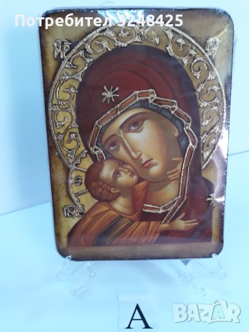 Луксозна икона на платно с Пресвета Богородица Майка - Модел А-идеален подарък за Именните дни , снимка 2 - Икони - 37622191