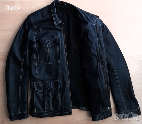 Мъжко кожено яке, снимка 2 - Якета - 43734915