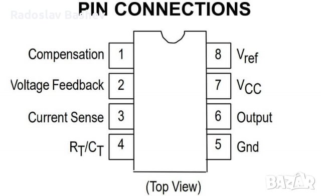 UC3842AN DIP-8, снимка 4 - Части и Платки - 38410399