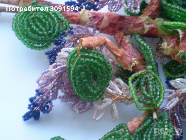 Декоративна украшение изработено ръчно от многоцветна  мъниста, снимка 5 - Декорация за дома - 34609757