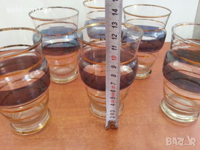 стари стъклени чаши за вода и вино бира, снимка 3 - Антикварни и старинни предмети - 26627447