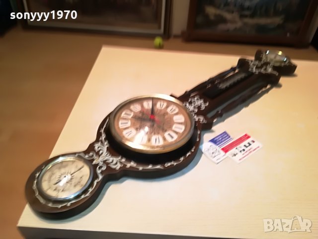 антика-84х22см-часовник с уреди от франция 2506211203, снимка 2 - Антикварни и старинни предмети - 33329392