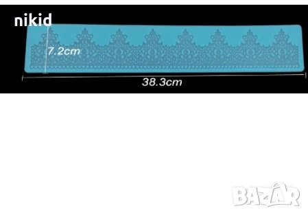 6 връхчета силиконов молд за сладка захарна дантела - за украса декорации на торта, снимка 2 - Форми - 33456790