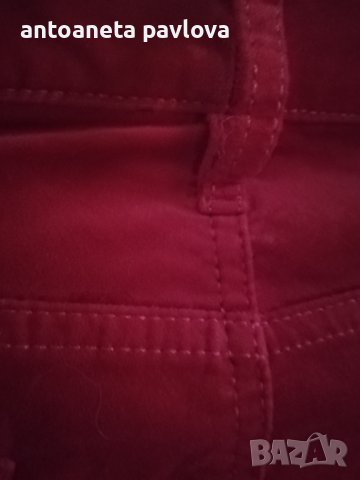Червен панталон кадифе, снимка 2 - Панталони - 38887071