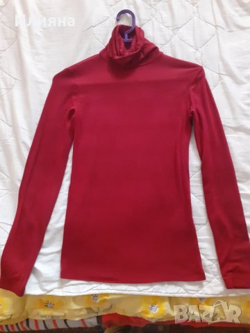 Поло бордо червено